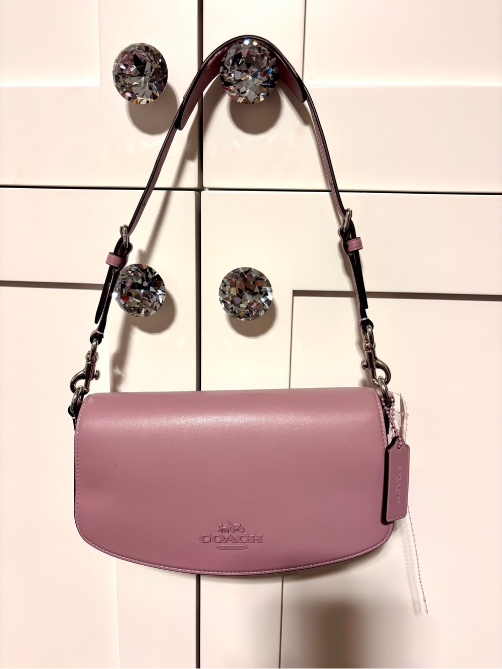 Coach New York Shoulder Bag in Mauve Pink NWOT